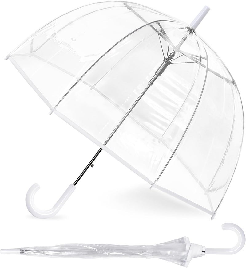 RONIARE Clear Bubble Umbrellas for Rain Large Windproof Dome Umbrella for Weddings,Prom, Graduation and Outdoor Events for Men and Women - Image 1